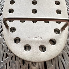 【美品】HERMES エルメスリバーシブルベルト75 エブリンバックル　シルバーの画像