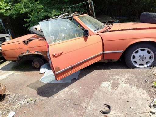 Mベンツ107-SLリサイクル各種部品販売-右ドアーガラス付き販売