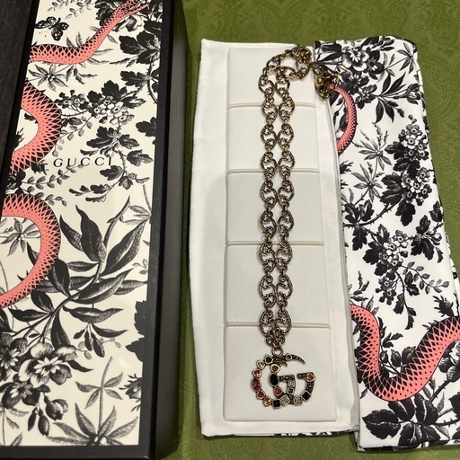 ★未使用品★GUCCI ダブルG　アンティーク仕立て　マルチカラーネックレス