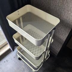 キッチンワゴン ワゴン バスケットラック 収納ワゴン 3段 キャ...