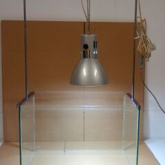 AQUA SYSTEM ガラス製 水槽 幅45cm×奥行30cm×高さ30cm ＆ 神畑養魚 ヴォルテス 30W ライト ライトスタンド付きの画像