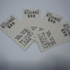 名鉄株主優待券　１日乗車券 １枚８００円。４枚セット３０００円です。