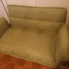 グリーン　ソファーベットの画像