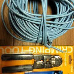 LANケーブル自作キット CAT5eケーブル約10m