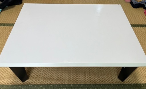 直接引き渡し　中古　白色　こたつ　フラットヒーターテーブル