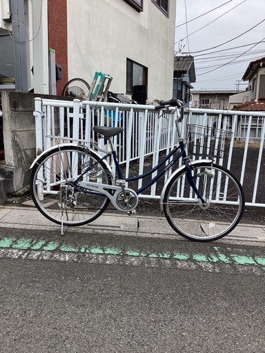 【中古自転車】　(紺色) 26インチ　外装6段