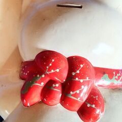 終了特大まねきねこ　招き猫　貯金箱　中古　特大貯金箱　昭和レトロの画像