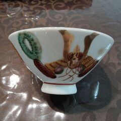 【未使用】加賀九谷焼　お食い初め 兜 セットの画像