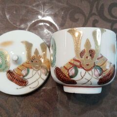 【未使用】加賀九谷焼　お食い初め 兜 セットの画像