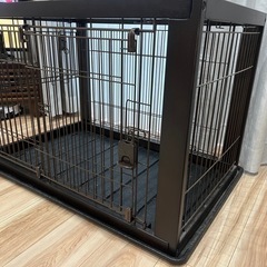 リッチェル 木製スライドペットサークル レギュラー ダークブラウン　屋根面セット　の画像