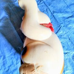 終了特大まねきねこ　招き猫　貯金箱　中古　特大貯金箱　昭和レトロの画像