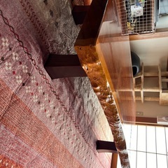 木の座卓テーブルの画像