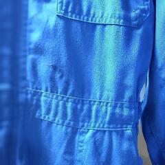 青のつなぎです、汚れる作業、またはダンス衣装やコスプレにも最適です。 の画像