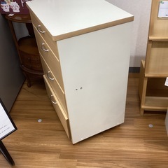 【取りに来られる方限定！！】４段チェスト　ナチュラル×ホワイトの画像