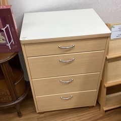 【取りに来られる方限定！！】４段チェスト　ナチュラル×ホワイト