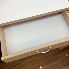 【取りに来られる方限定！！】４段チェスト　ナチュラル×ホワイトの画像