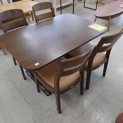 J8249 飛騨家具 ダイニングセット4人用 椅子4脚付 クリーニング済　【リユースのサカイ柏店】