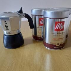 【BIALETTI】エスプレッソコーヒーメーカー(エスプレッソ粉付き)