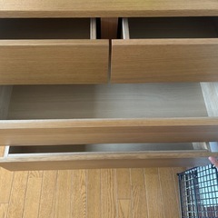 無印　チェスト　オーク材 木製チェスト4段 オーク材突板 | 無印良品