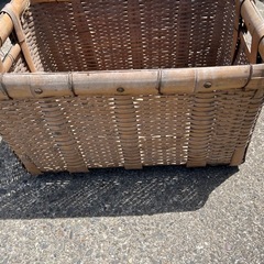 カゴ　編み　　昭和　アンティーク　レトロの画像