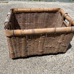 カゴ　編み　　昭和　アンティーク　レトロの画像