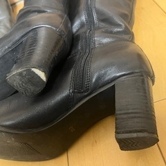 ロングブーツ3足セット収納ケース付/黒・茶・カーキ  23cm  の画像