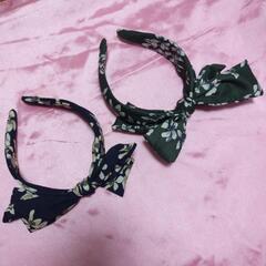 花柄カチューシャ2個新品