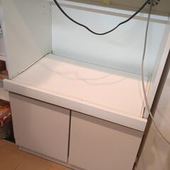 10/29まで【ニトリ】上下分解可能 白 食器棚 キッチンボード キッチンカウンターの画像