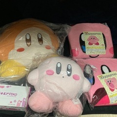 カービィシリーズ　大きなぬいぐるみやマットのセット
