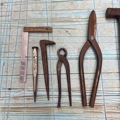 古い大工道具　工具セットの画像