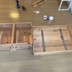 DIY 杉材 2×4材2×6材　ボックス 引き出し レール ネジの画像