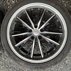  19インチ 8.5J +35 PCD114.3 5穴 245/40R19 4本セット アルファード ヴェルファイア等　11/17まで　早い者勝ちの画像