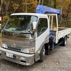 日野 デュトロ クレーン 4WD ターボ ユニック マニュアルミ...