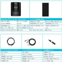 太陽光パネル(200Wx2枚)　オフグリッド発電セット　[引き取り限定]の画像