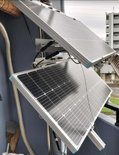 太陽光パネル(200Wx2枚)　オフグリッド発電セット　[引き取り限定]