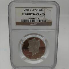 NGC PF70 ジョン・F・ケネディ　銀貨　アメリカ　2011