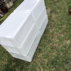 ホワイト 収納ケース 2セットの画像