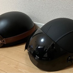 半帽ヘルメット　原付小型2輪用