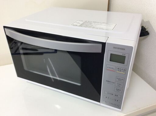 （10/28受渡済）JT9719【IRISOHYAMA/アイリスオーヤマ レンジ】美品 2021年製 IMB-1802 家電 キッチン 庫内フラット 縦開き