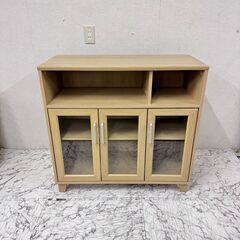  20251  ガラス扉キャビネット 幅86.8cm コーナン ...