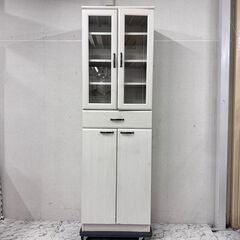  20250  2枚ガラス扉 食器棚 幅56cm コーナン   ...