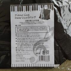 リュックバッグ（ピアノライン）の画像