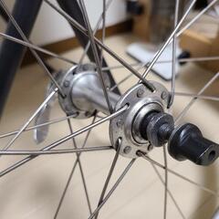 ロードバイク用ホイール＋タイヤ（ジャンク）の画像