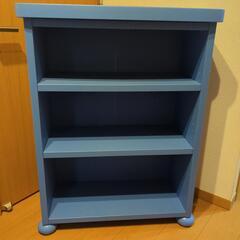 イケア IKEA MAMMUT 本棚 ブルー(青)家具収納 子供...