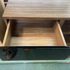 【リサイクルサービス八光】幅88.6㎝　佐藤産業　ヘルム　キャビネット　本棚/収納付きの画像