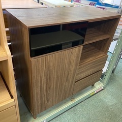 【リサイクルサービス八光】幅88.6㎝　佐藤産業　ヘルム　キャビネット　本棚/収納付きの画像