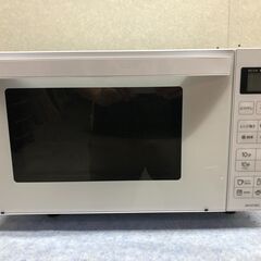 超美品  Haier JM-FH18E2 ハイアール ヘルツフリー 電子レンジ 2023年製 50/60Hz共用 縦開き ホワイト キッチン 用品　【糸島市内 送料無料】1026-7