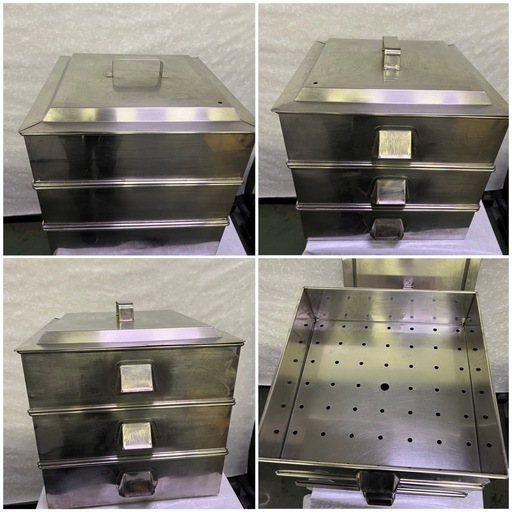 ステンレス製3段蒸し器