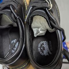 ブラック本革ワークシューズの画像