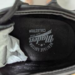 ブラック本革ワークシューズの画像